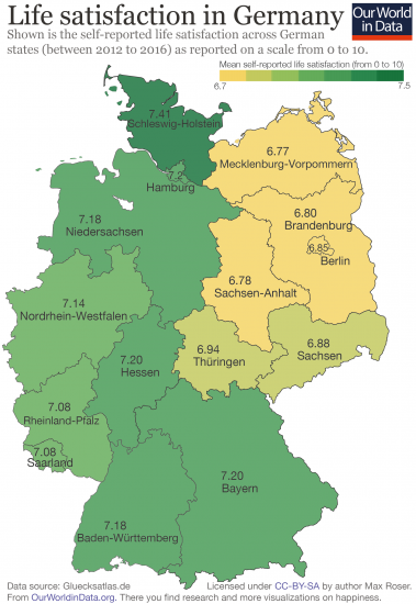 Germany happiness gluecksatlas