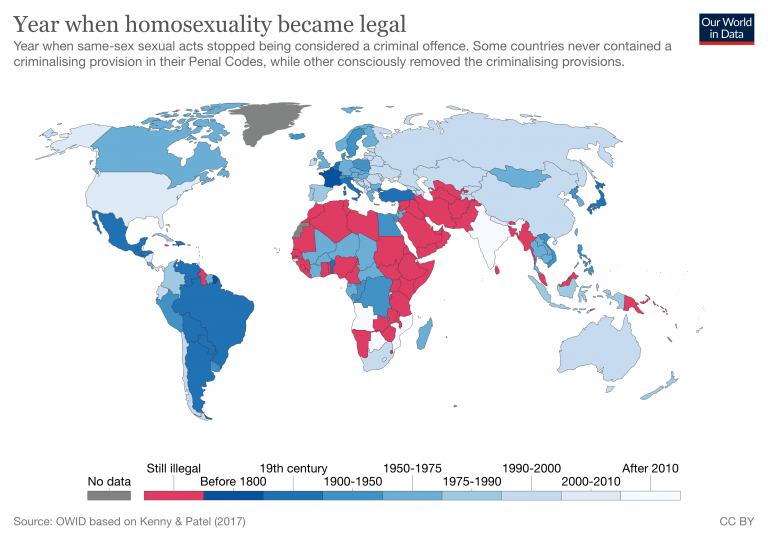 Year when homosexuality became legal